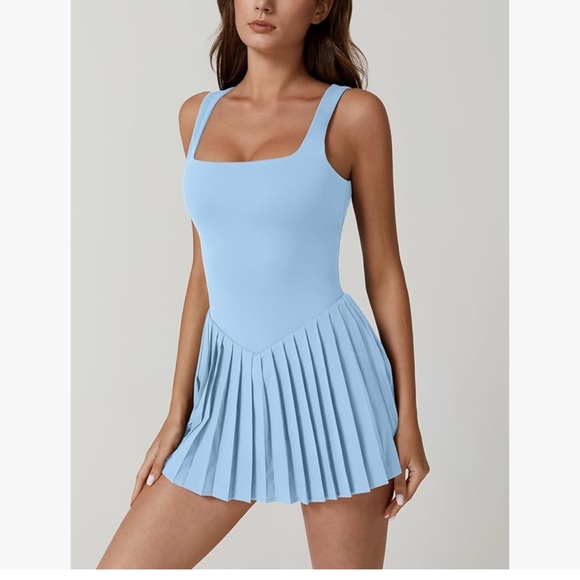 NWT BLUE Pleated Tennis Dress-S - Picture 4 of 13